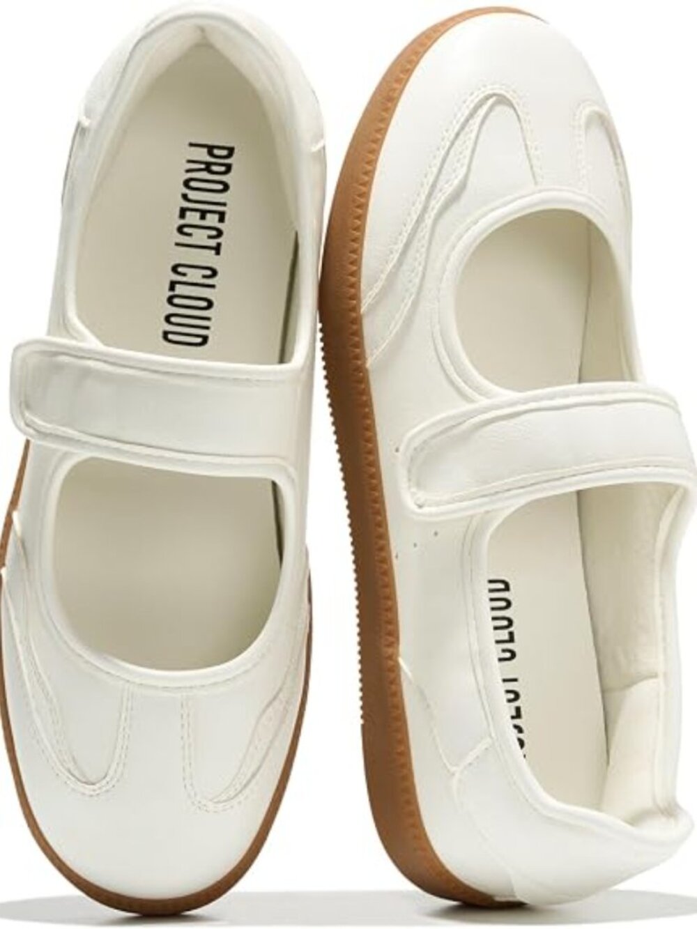 Women's White Comfortable Trendy With Memory Foam Insole Fashion Sneakers